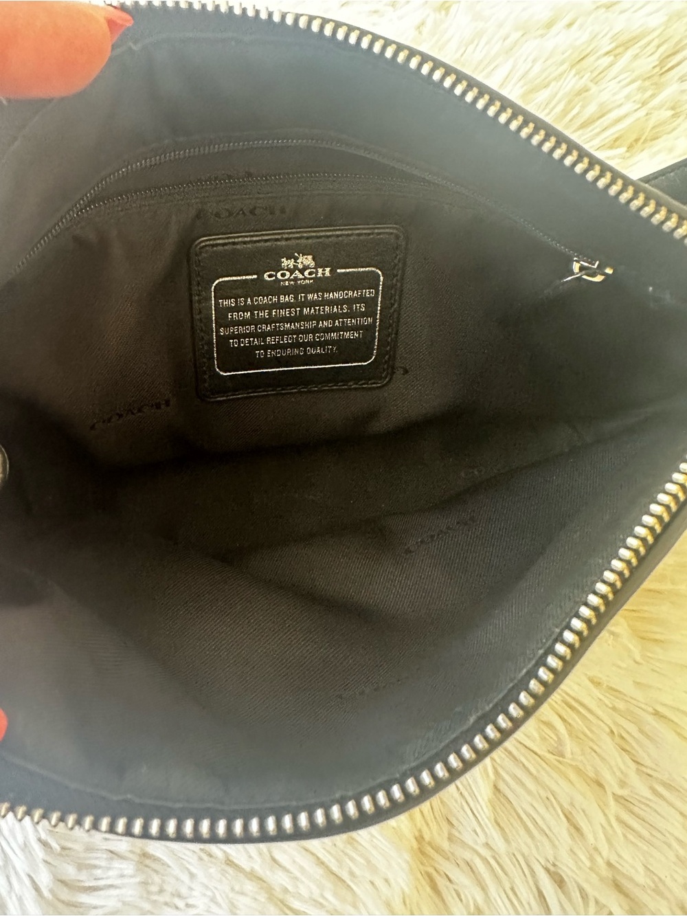 Coach Charley Signature Canvas Shoulder Bag Charcoal Black Small Zip Purse - Picture 11 of 15